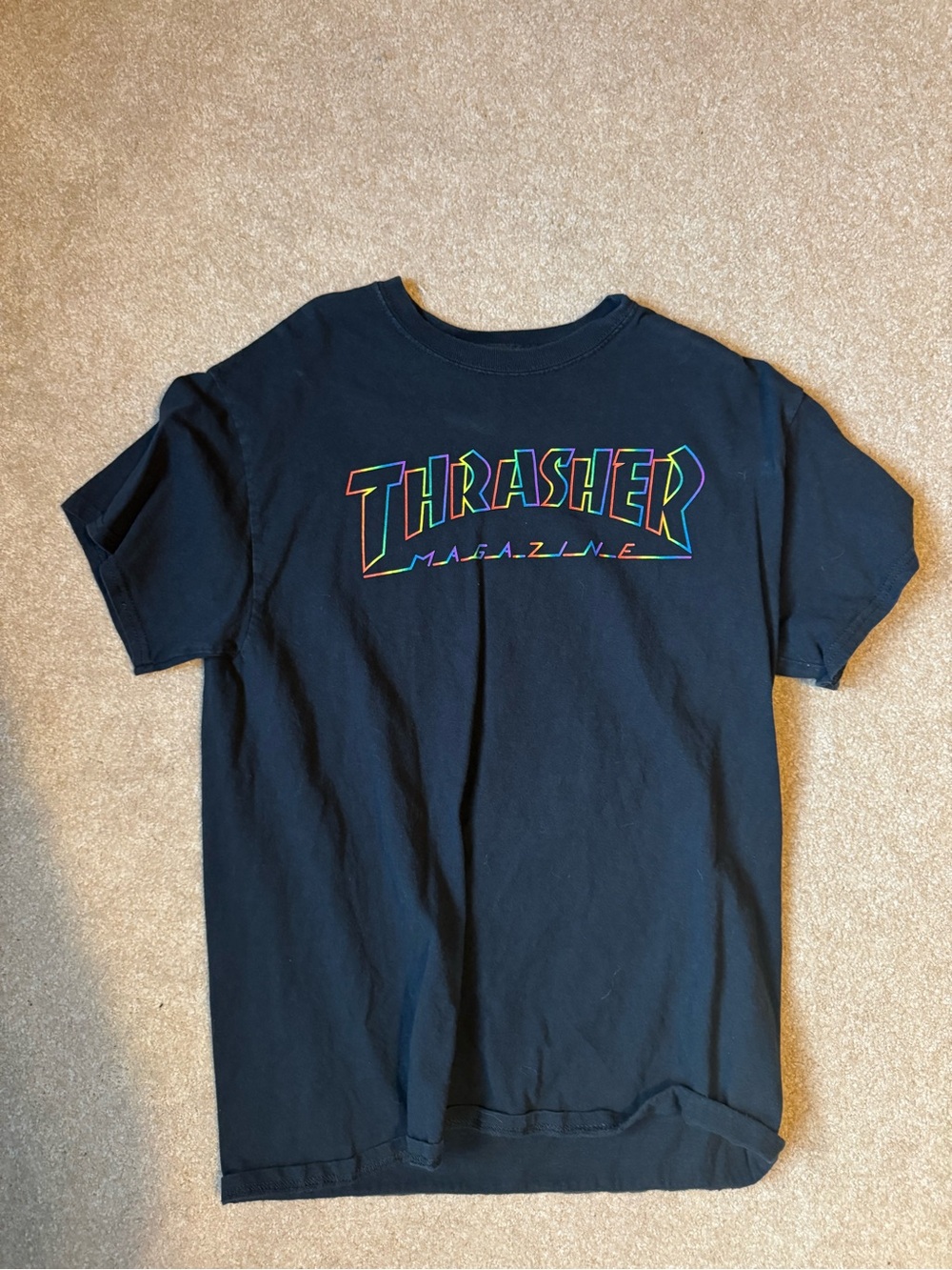 Thrasher Black & Rainbow T-Shirt